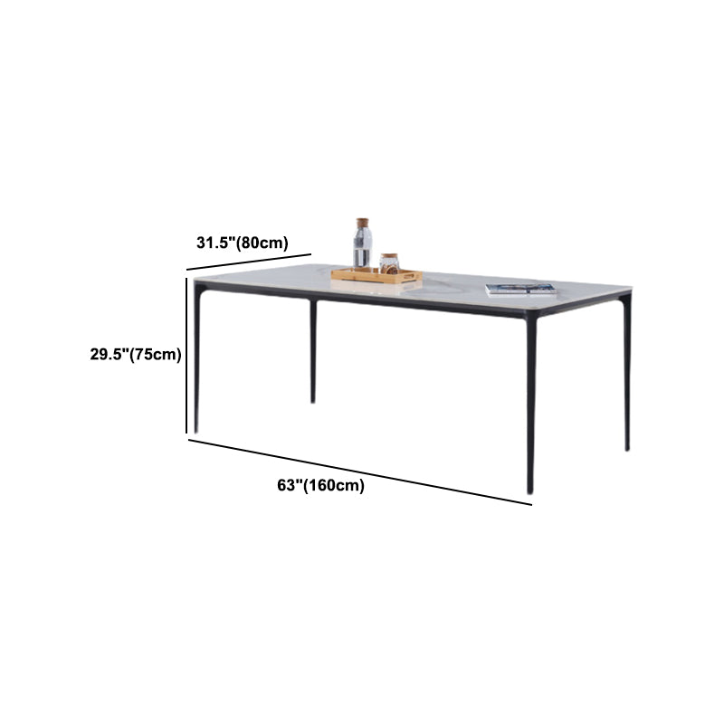 Sintered Stone Dining Table Set 1/4/5 Pcs Modern Dining Wingback Chairs