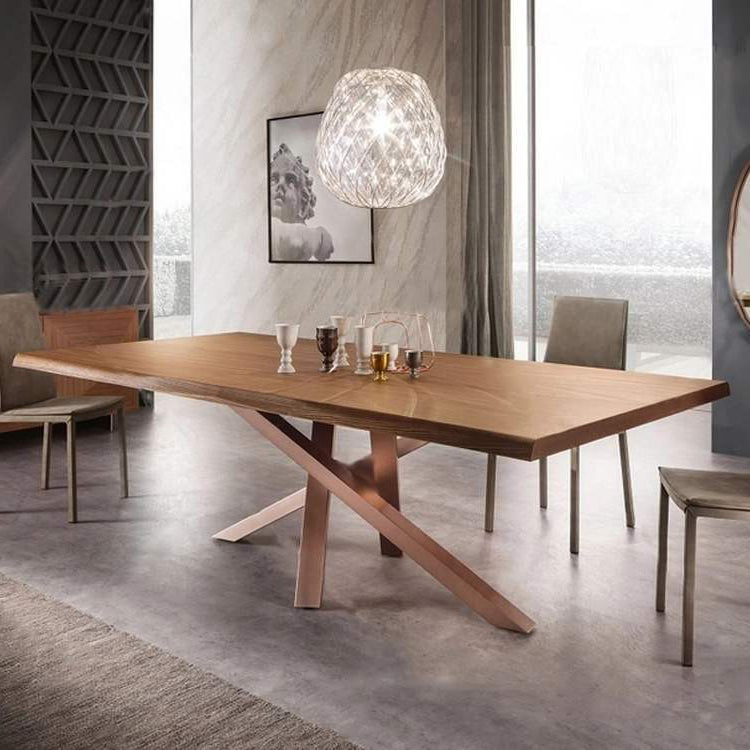 Pine Solid Wood Home Dining Table Luxury Rectangle Dining Room Table