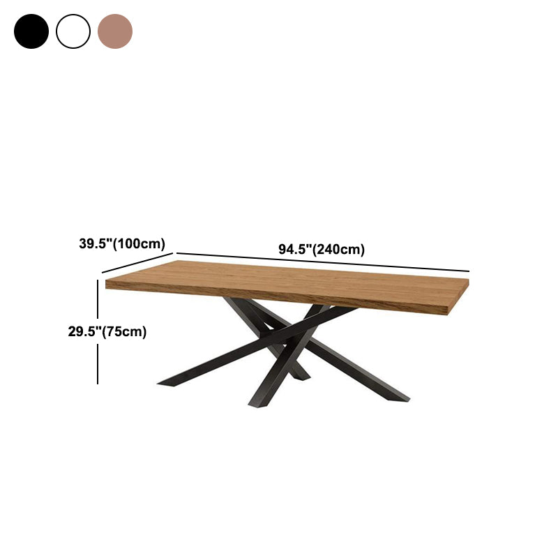 Pine Solid Wood Home Dining Table Luxury Rectangle Dining Room Table
