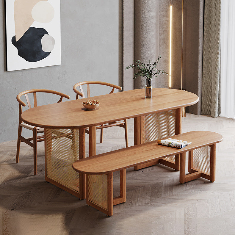 Pine Solid Wood Dining Room Collection Natural Base Modern Dining Site Table