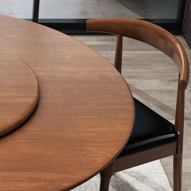 Rubberwood Solid Wood Table Round Dining Table for Kitchen Table