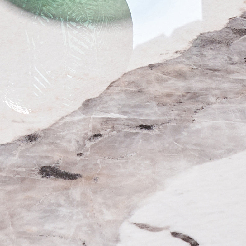 Round Sintered Stone Dining Table Modern Convertible Furniture with Pedestal Base