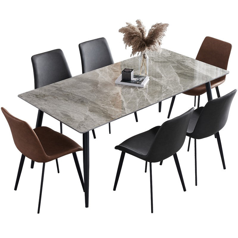 Sintered Stone Home Dining Table Industrial Rectangle Dining Room Table
