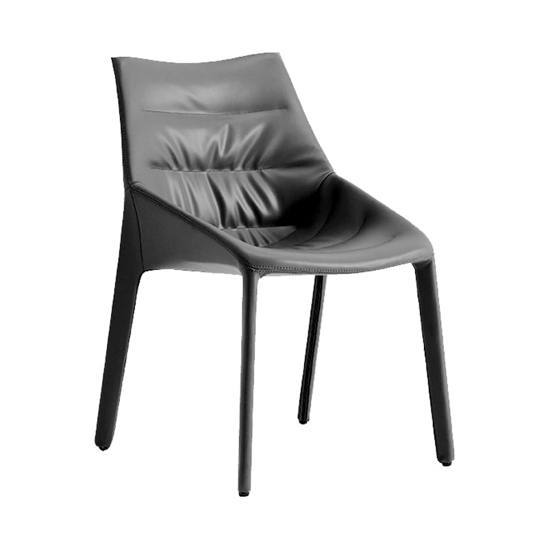 Upholstered Side Dining Chairs Faux Leather Side Chair Set for Home