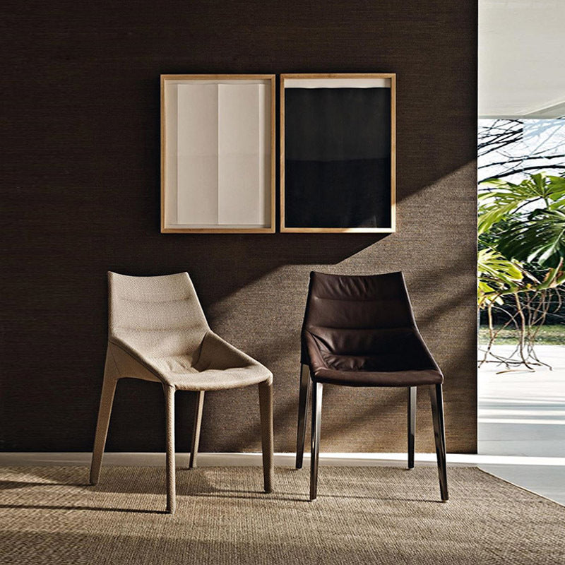Upholstered Side Dining Chairs Faux Leather Side Chair Set for Home