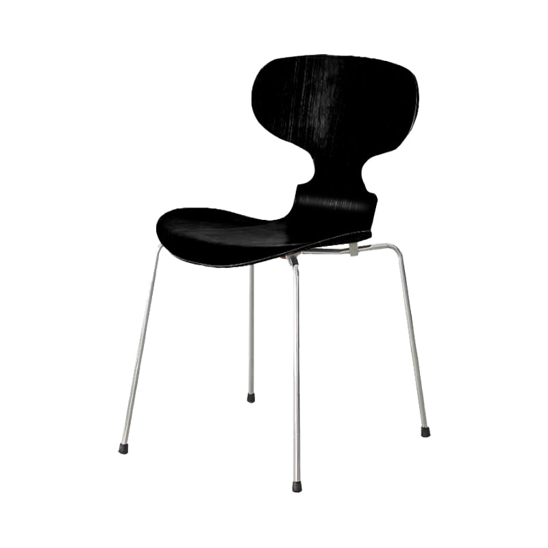 Stackable Armless Dining Chairs Contemporary Low Back Dining Side Chair