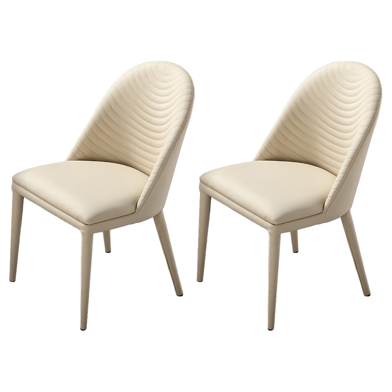 Upholstered Dining Side Chair Faux Leather Dining Accent Chair