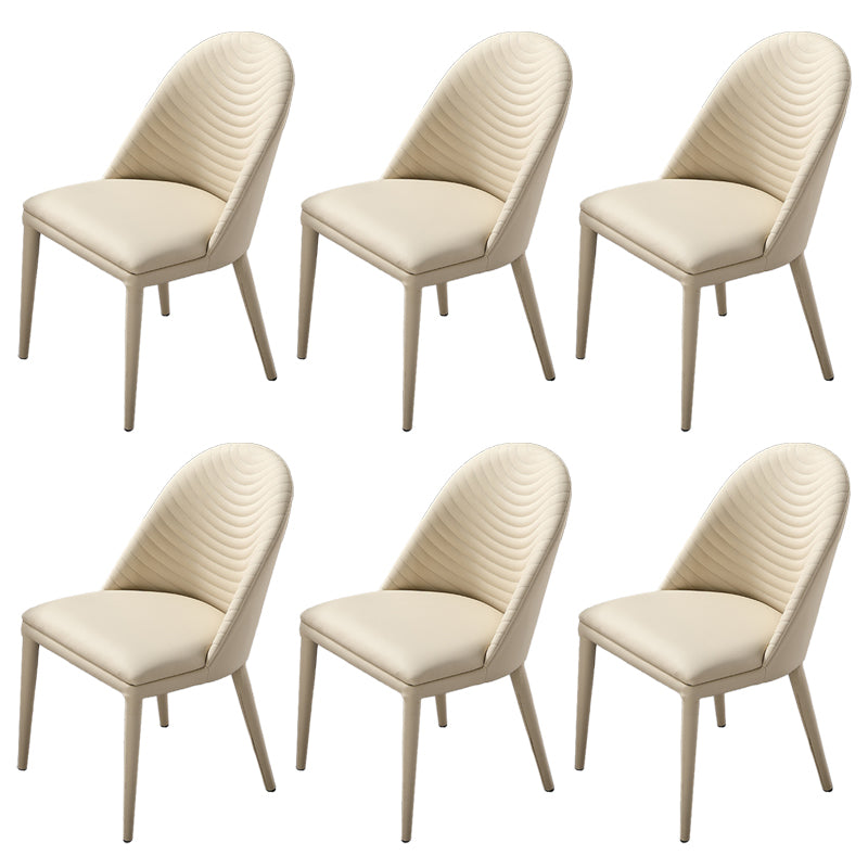 Upholstered Dining Side Chair Faux Leather Dining Accent Chair
