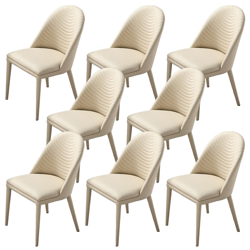Upholstered Dining Side Chair Faux Leather Dining Accent Chair