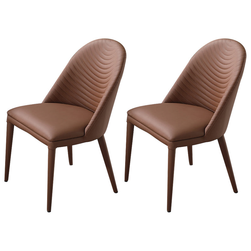 Upholstered Dining Side Chair Faux Leather Dining Accent Chair