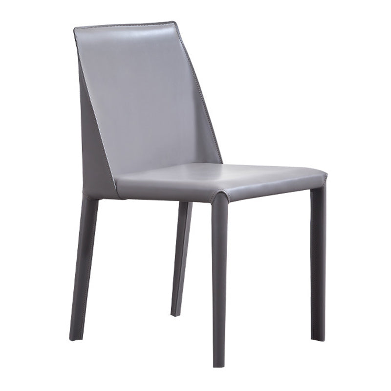 Faux Leather Armless Dining Chairs Modern Dining Room Chair for Home