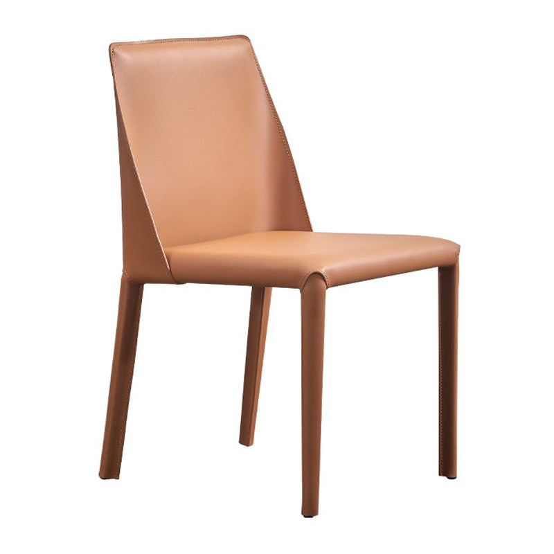Faux Leather Armless Dining Chairs Modern Dining Room Chair for Home