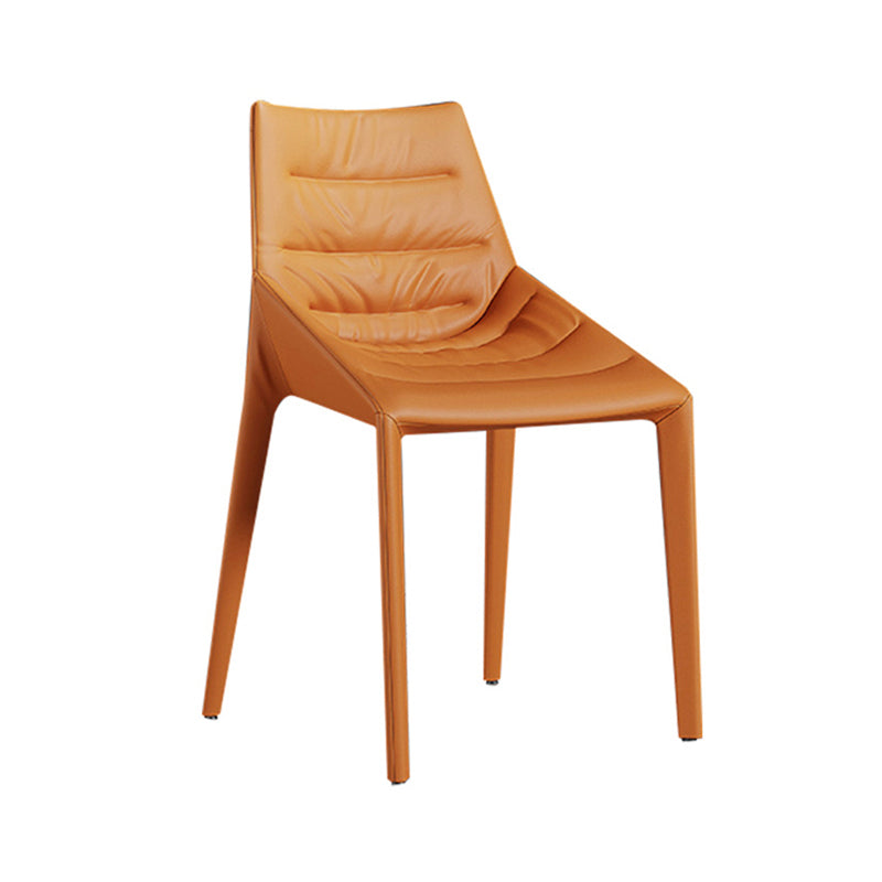 Faux Leather Side Chair Set Modern Upholstered Side Dining Chairs