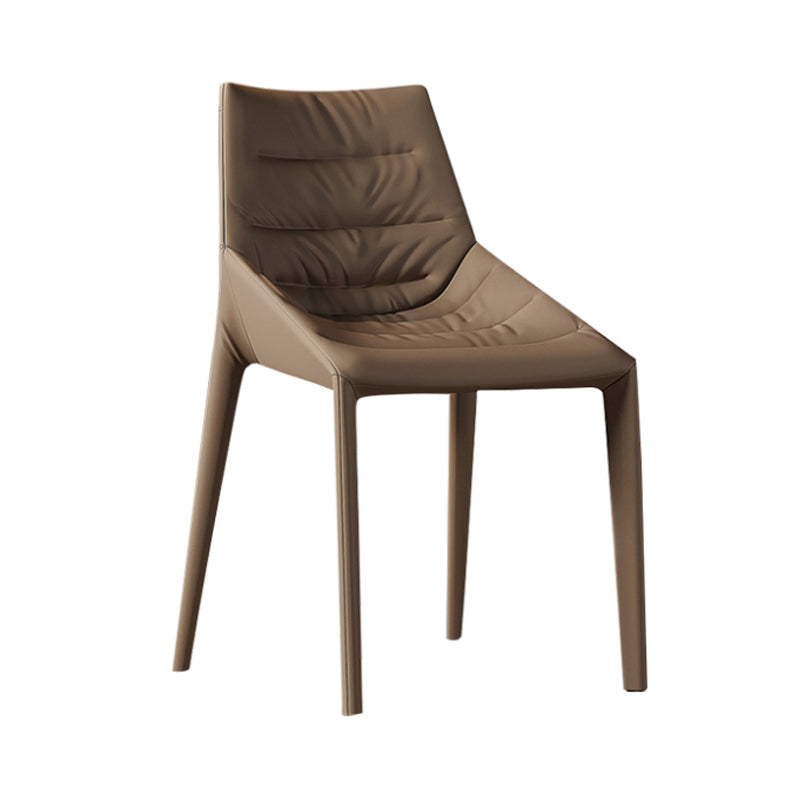 Faux Leather Side Chair Set Modern Upholstered Side Dining Chairs