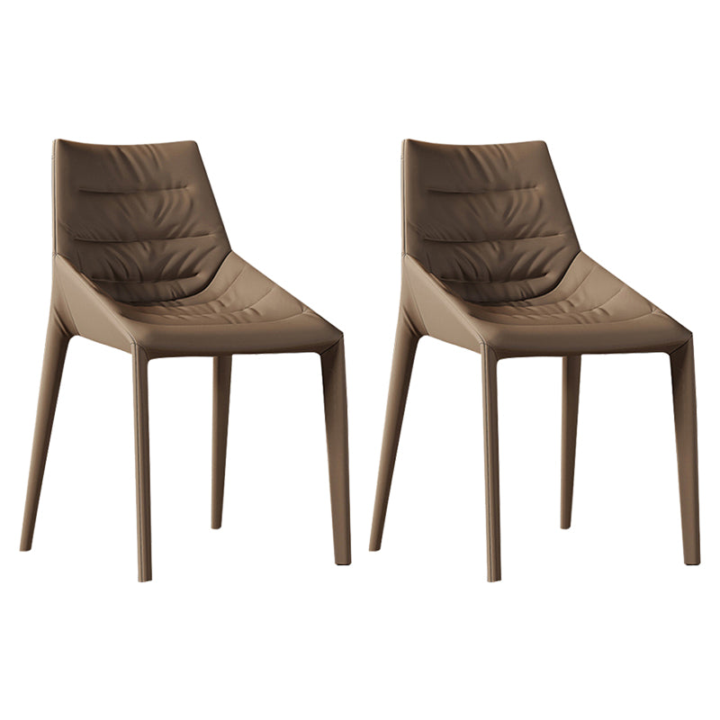 Faux Leather Side Chair Set Modern Upholstered Side Dining Chairs