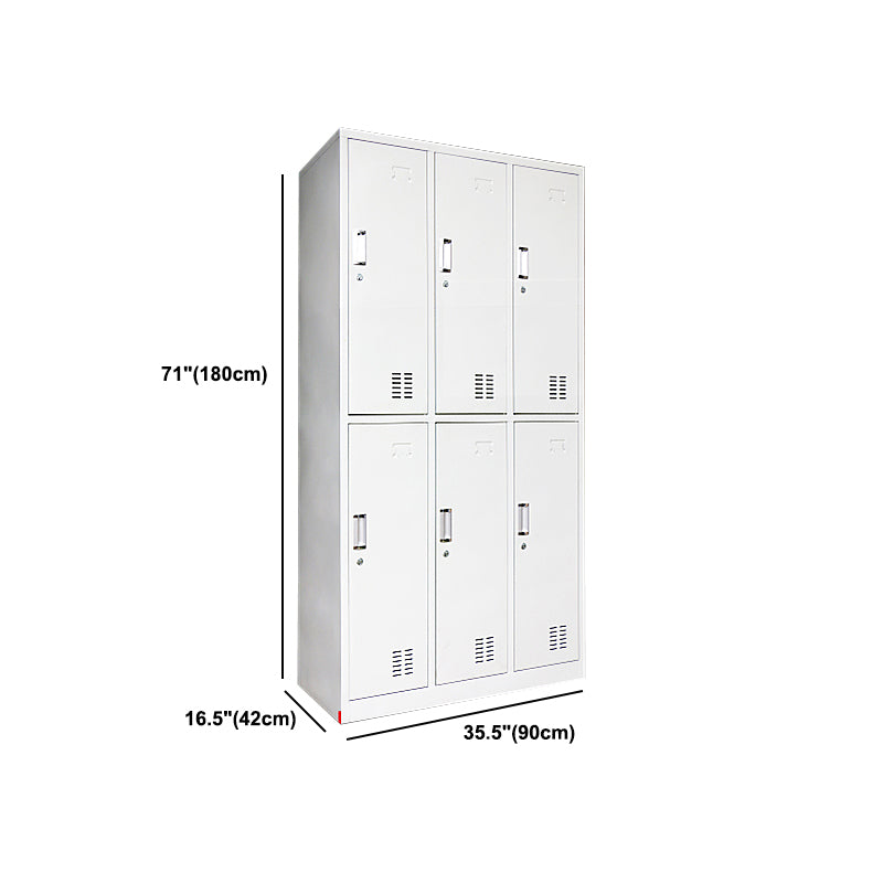 Gray Cabinet with Metal Door Modern Hinged Door Storage Cabinet for Home