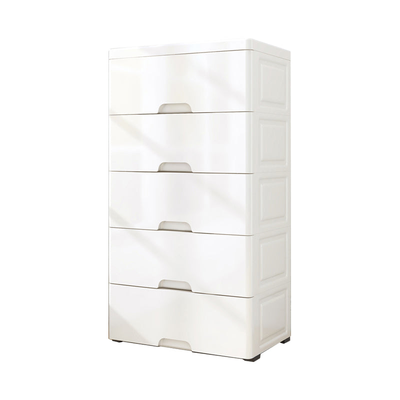 Contemporary Plastic Non-Hanging Armoire 1-Shelf Home Storage Cabinet