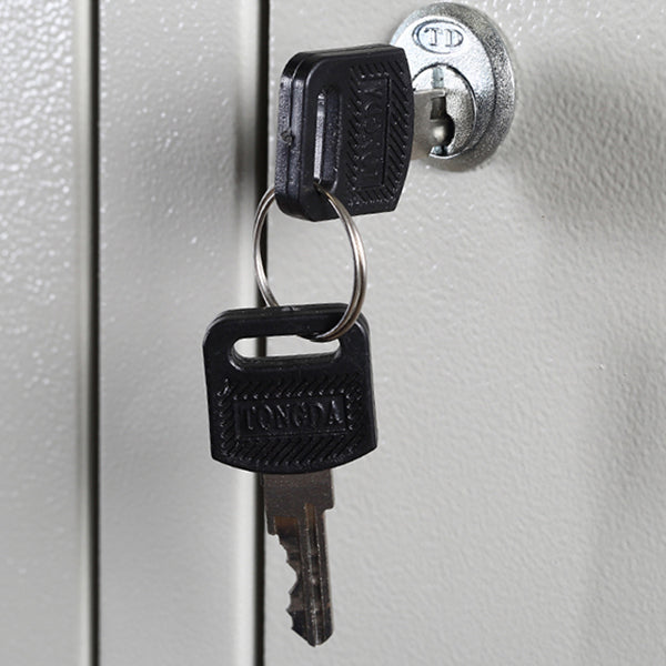 Contemporary Steel Storage Cabinet White Metal Hinged Door Cabinet