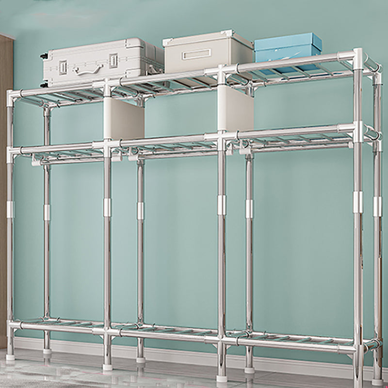 Stainless steel Frame Wardrobe Armoire Modern Home Wardrobe Cabinet