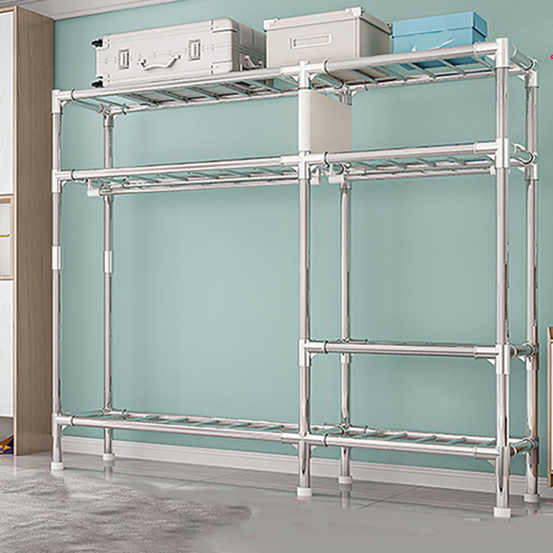 Stainless steel Frame Wardrobe Armoire Modern Home Wardrobe Cabinet