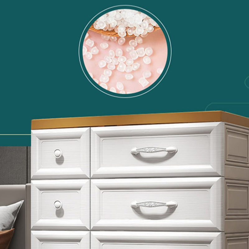 Modern Style Non-Hanging Armoire Plastic Home Cabinet with 10 Drawers