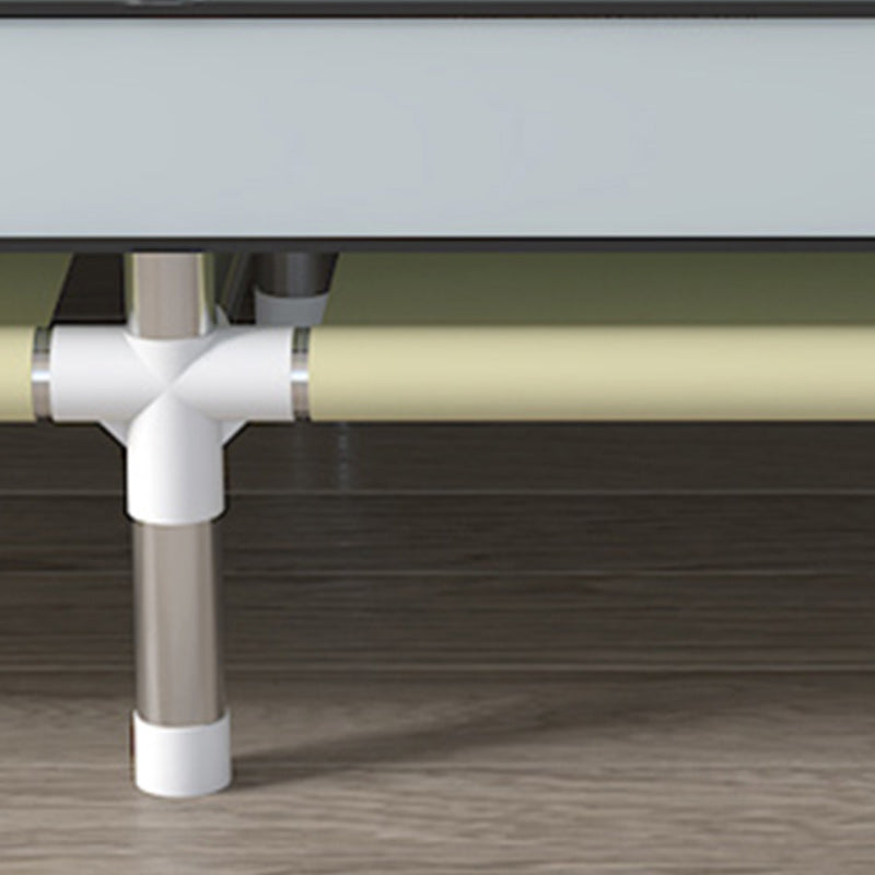 Silver Metal Frame Wardrobe Modern Style Wardrobe Armoire for Bedroom