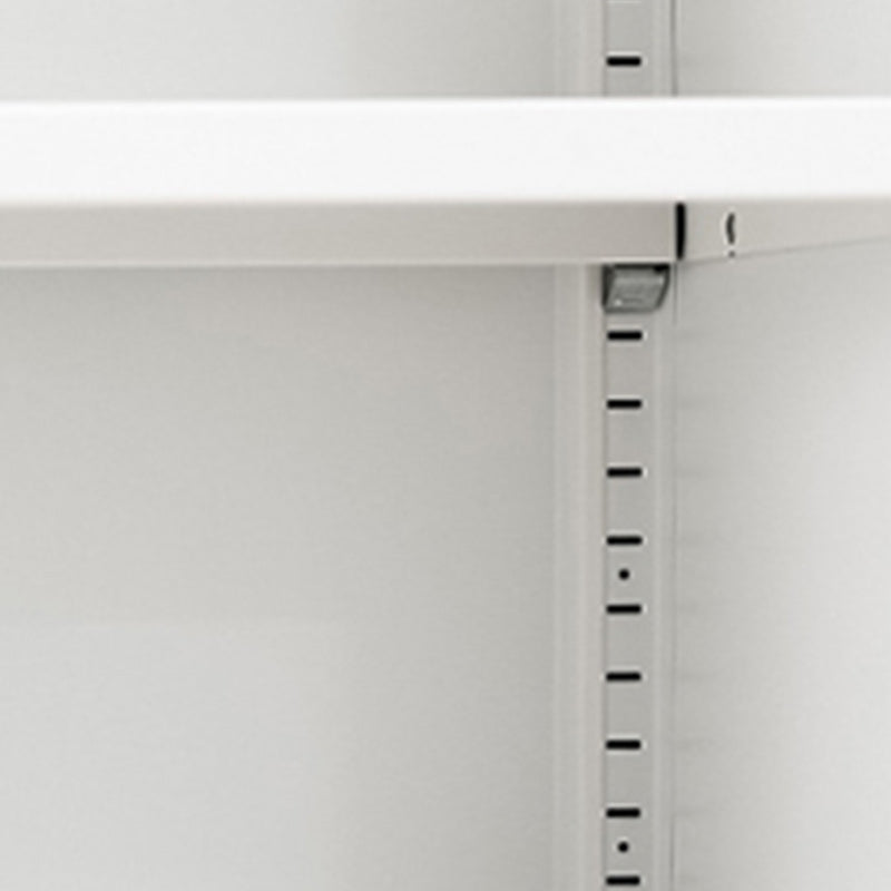 Matte Finish Cabinet with Garment Rod Contemporary Metal Storage Cabinet with Hinged Door