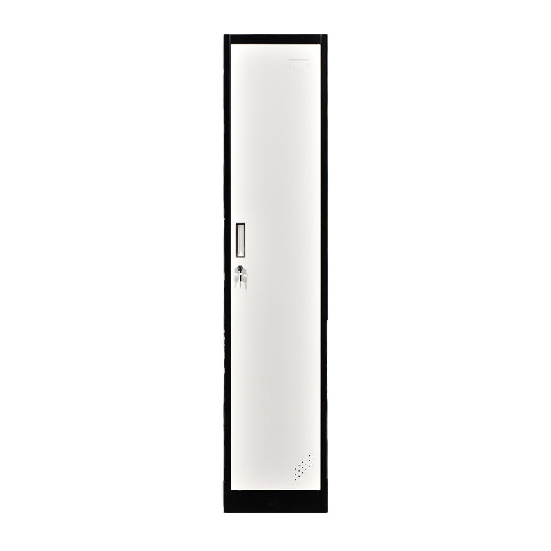 Contemporary Metal Wardrobe Cabinet With Lock Hinged Wardrobe Armoire