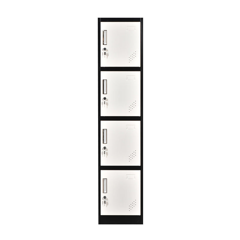 Contemporary Metal Wardrobe Cabinet With Lock Hinged Wardrobe Armoire