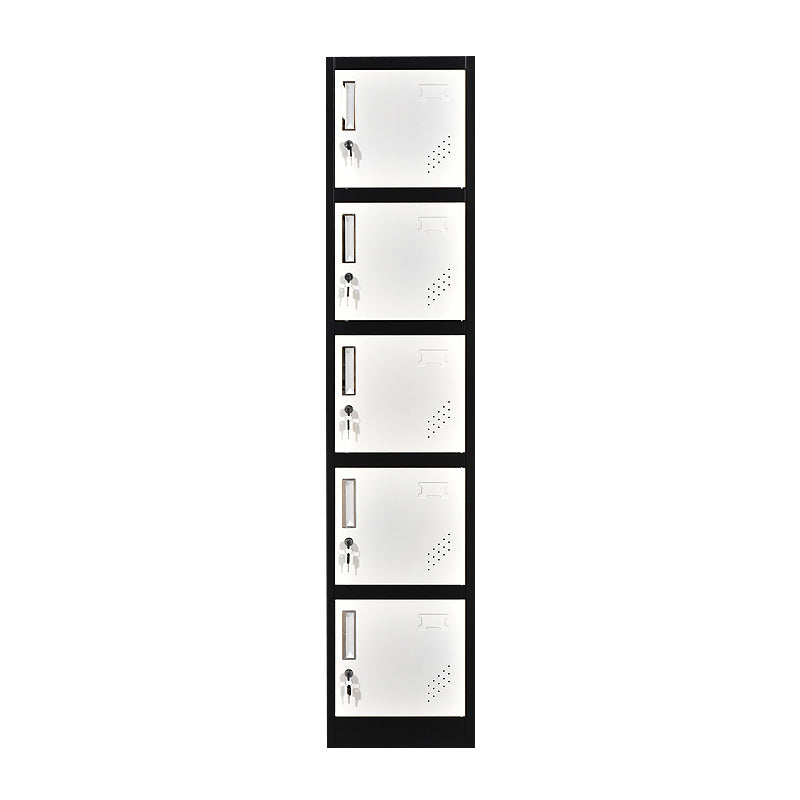 Contemporary Metal Wardrobe Cabinet With Lock Hinged Wardrobe Armoire