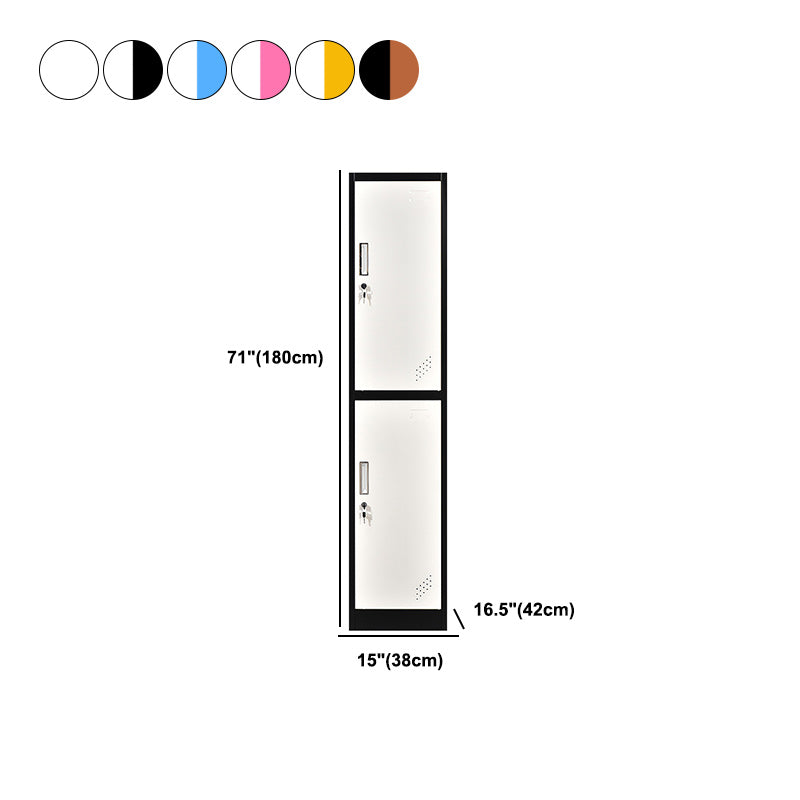 Contemporary Metal Wardrobe Cabinet With Lock Hinged Wardrobe Armoire