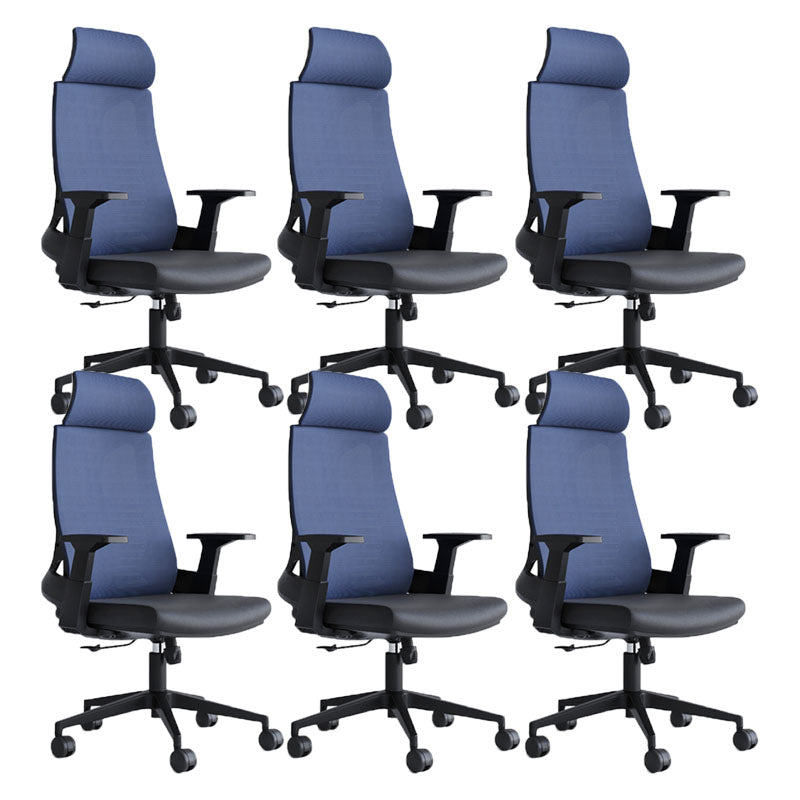 High Back Task Chair Mesh Adjustable Arm Office Chair with Wheels