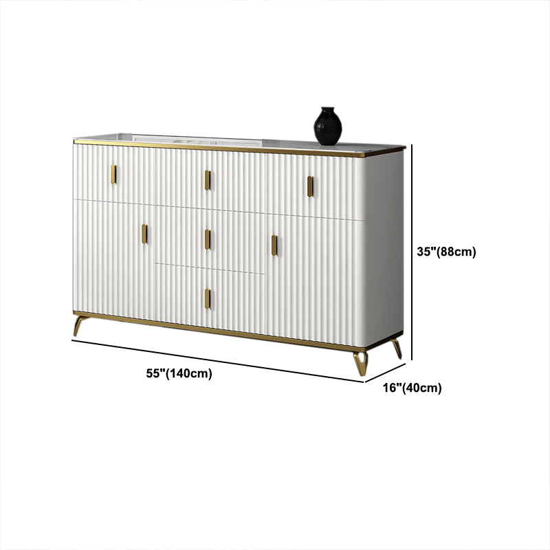 Classic Glam Matte Finish Combo Dresser Horizontal Bedroom Storage Chest