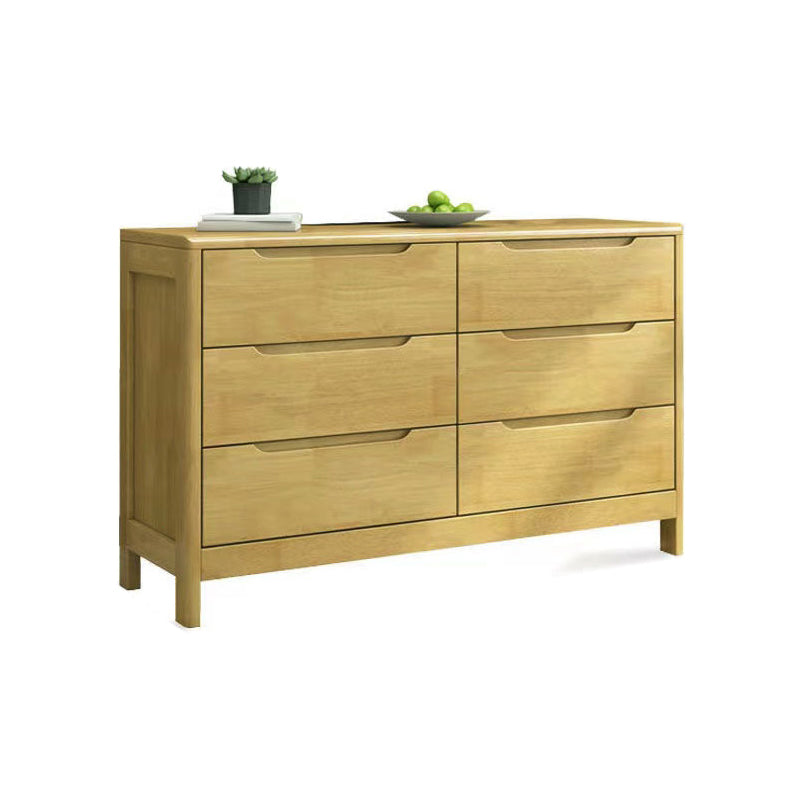 Contemporary Solid Wood Storage Chest Matte Finish Bedroom Dresser