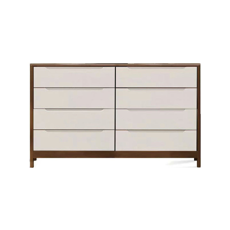 Contemporary Solid Wood Storage Chest Matte Finish Bedroom Dresser