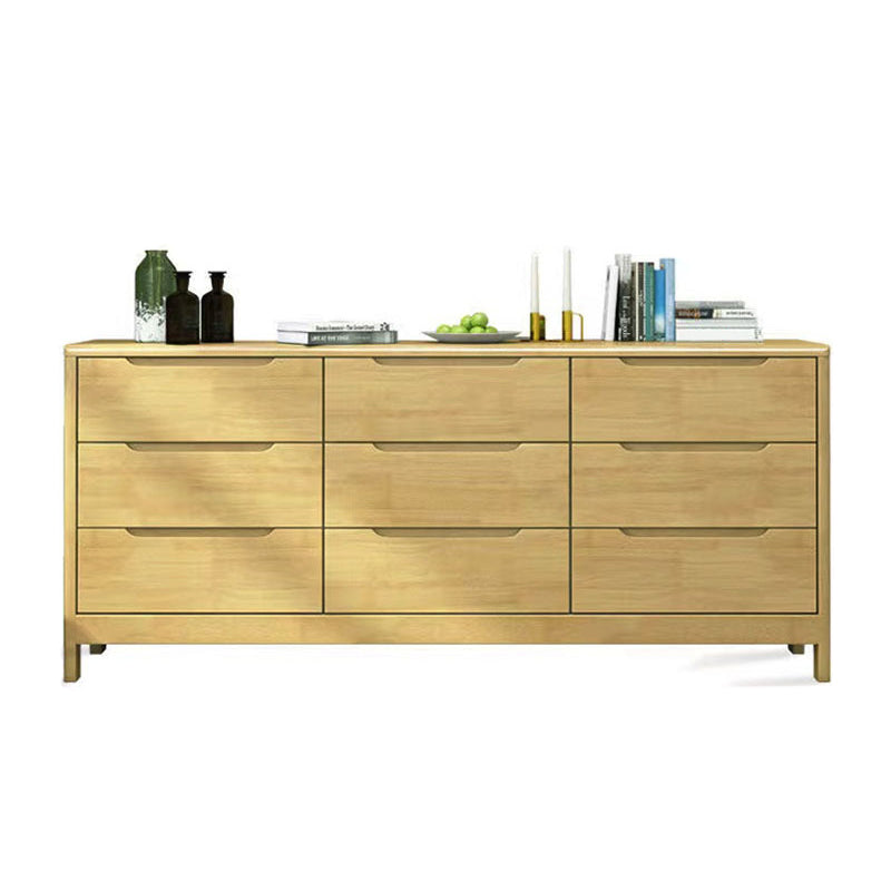 Contemporary Solid Wood Storage Chest Matte Finish Bedroom Dresser