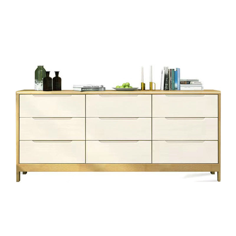 Contemporary Solid Wood Storage Chest Matte Finish Bedroom Dresser