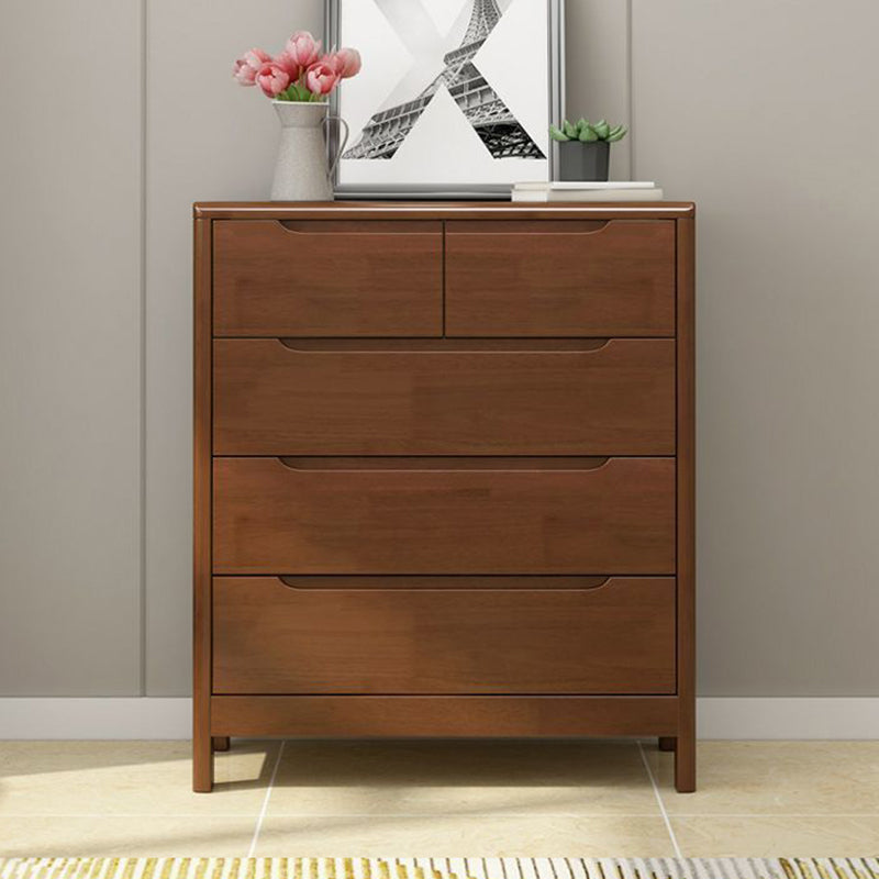 Contemporary Solid Wood Storage Chest Matte Finish Bedroom Dresser