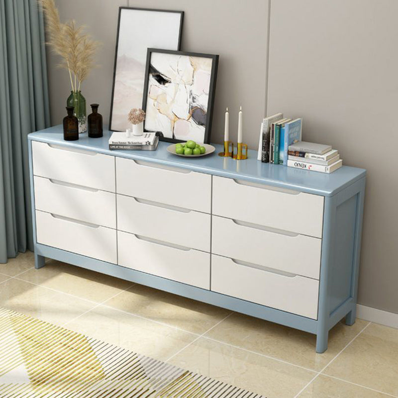 Contemporary Solid Wood Storage Chest Matte Finish Bedroom Dresser
