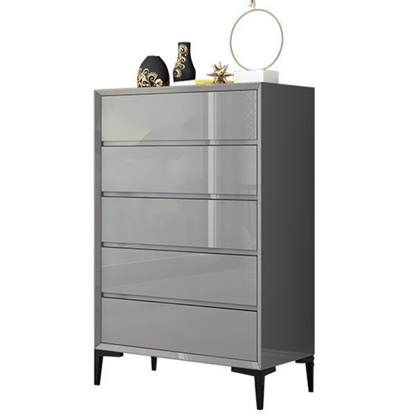 Contemporary Vertical Chest Wood Chest with Drawers for Bedroom