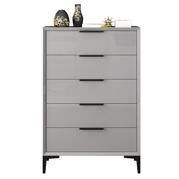 Contemporary Vertical Chest Wood Chest with Drawers for Bedroom
