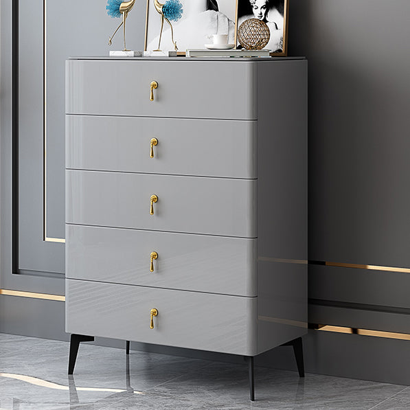 Contemporary Vertical Chest Wood Chest with Drawers for Bedroom