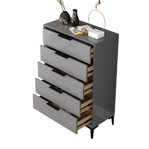 Contemporary Vertical Chest Wood Chest with Drawers for Bedroom