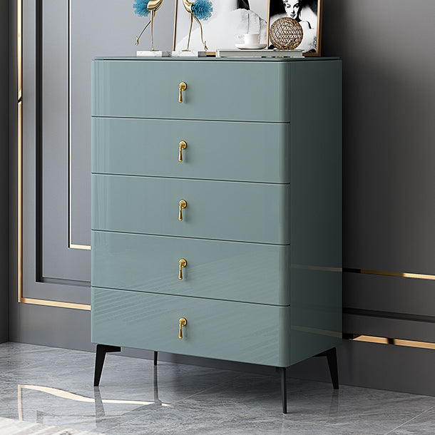 Contemporary Vertical Chest Wood Chest with Drawers for Bedroom