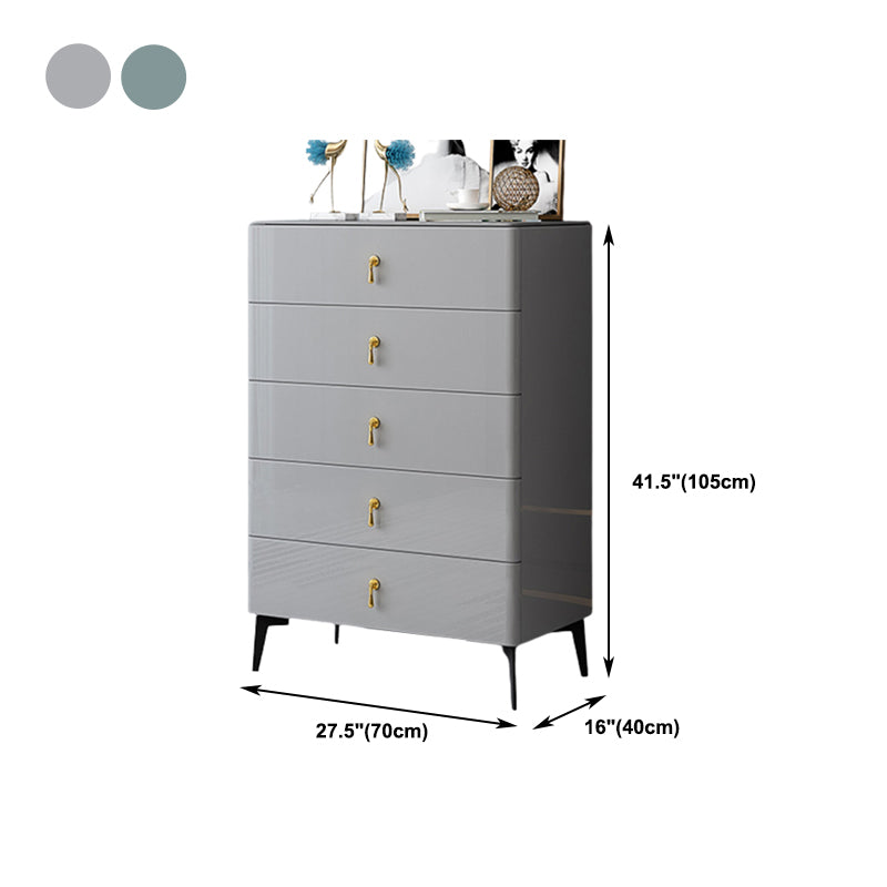 Contemporary Vertical Chest Wood Chest with Drawers for Bedroom