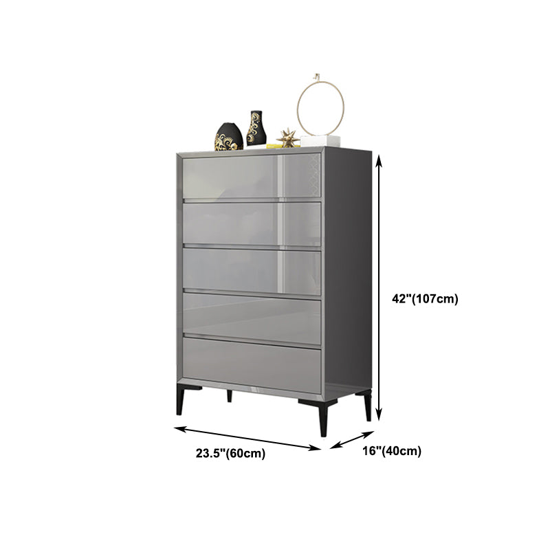 Contemporary Vertical Chest Wood Chest with Drawers for Bedroom