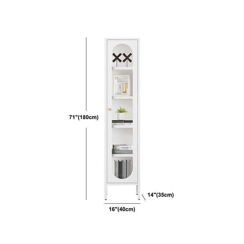 Modern Metal Bookcase Standard Closed Back Bookshelf for Home Office
