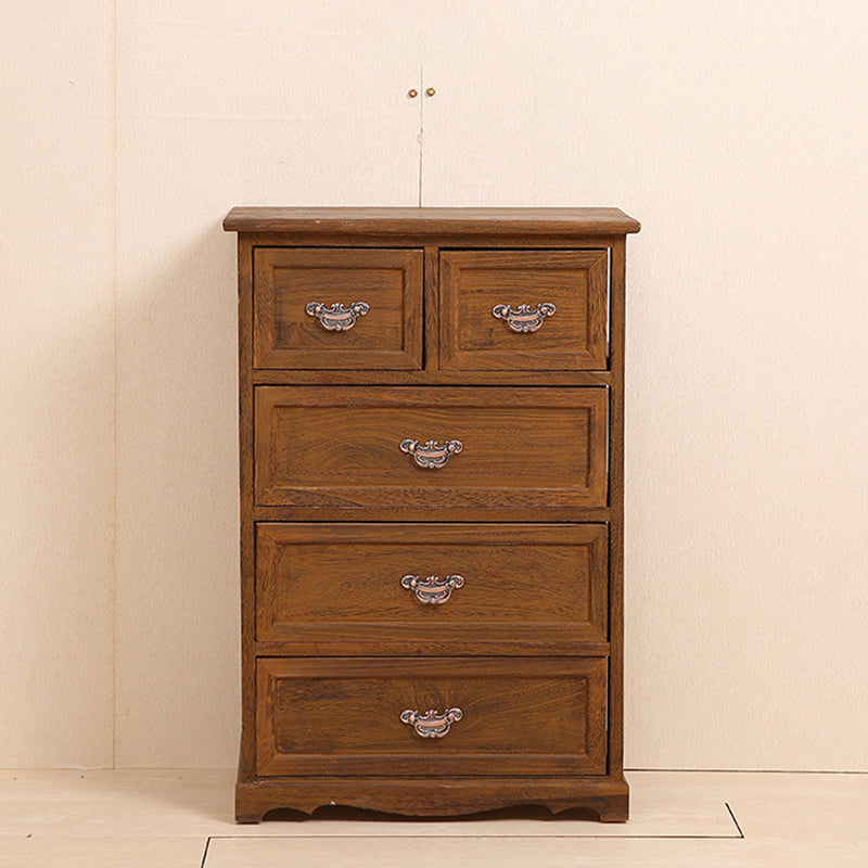 Traditional Matte Finish Storage Chest Bedroom Solid Wood Dresser