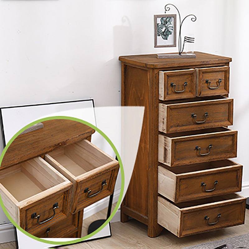 Traditional Matte Finish Storage Chest Bedroom Solid Wood Dresser