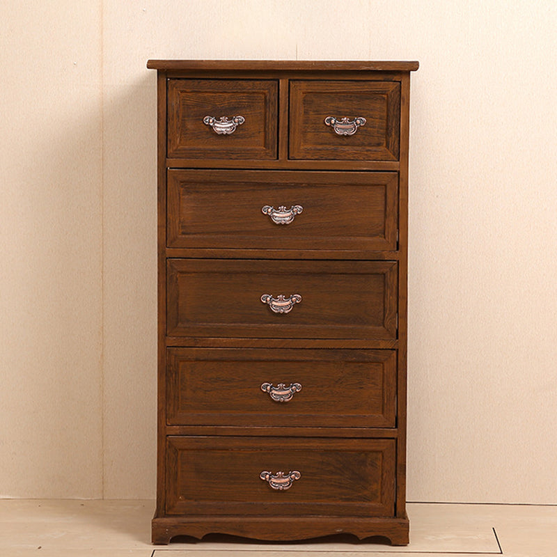 Traditional Matte Finish Storage Chest Bedroom Solid Wood Dresser